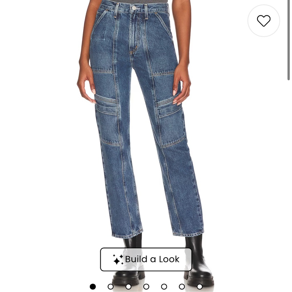 Agolde Blue Straight Leg Jeans